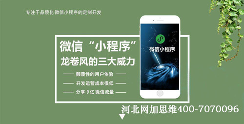 河北網加公司為中小型企業定制微信小程序